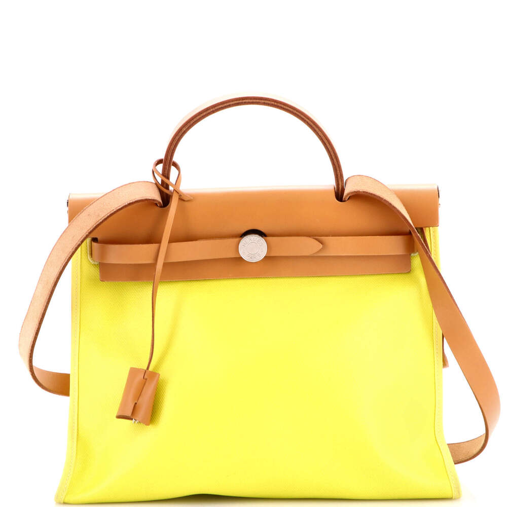 Hermes 31 Herbag Zip Berline Vache Canvas and Leather